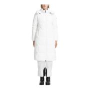 Warme Donsjas met Capuchon Emporio Armani EA7 , White , Dames