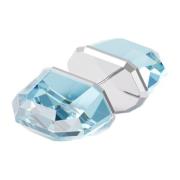 Blauwe Kristal Oorbellen met Zilveren Laag Swarovski , Blue , Dames