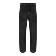 Ribfluwelen broek Dolce & Gabbana , Gray , Heren