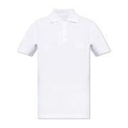 Katoenen polo met logo Dolce & Gabbana , White , Heren