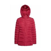 Stijlvolle Down Jackets voor Vrouwen Geox , Red , Dames