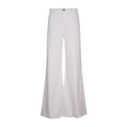 Witte Wide Leg Palazzo Jeans Frame , White , Dames