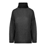 Gezellige Mohair Blend Sweater BomBoogie , Black , Dames