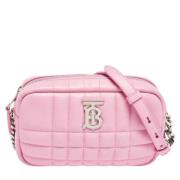 Pre-owned Leather shoulder-bags Burberry Vintage , Pink , Dames