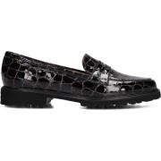 Croco Instappers Bruin Lakleer Brunate , Black , Dames