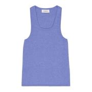 Wollen Mouwloze Top Laneus , Blue , Dames