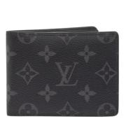 Pre-owned Coated Canvas Wallet Louis Vuitton Vintage , Black , Heren