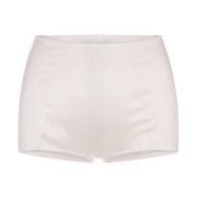 Witte Zijden Satijnen Lingerie Shorts Ermanno Scervino , White , Dames