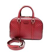 Pre-owned Leather handbags Gucci Vintage , Red , Dames