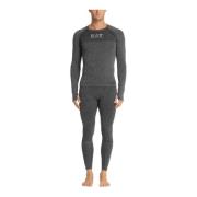 Effen Logo Geborduurd Trainingspak Set Emporio Armani EA7 , Gray , Her...