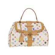 Pre-owned Canvas handbags Louis Vuitton Vintage , White , Dames