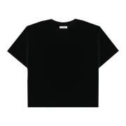 Oversize Ronde Hals T-shirt Gewatteerd Jersey Laneus , Black , Unisex