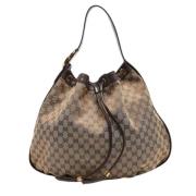 Pre-owned Canvas handbags Gucci Vintage , Beige , Dames