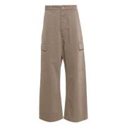 Cargo Broek Grijs Katoen Italië Rick Owens , Gray , Heren