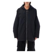 Zwart Hooded Peter Outerwear Aw24 Rick Owens , Black , Dames