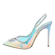 Pre-owned Fabric heels Aquazzura Pre-owned , Blue , Dames