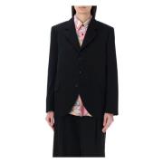 Zwarte Bloemen Ruffle Blazer Jas Comme des Garçons , Black , Dames