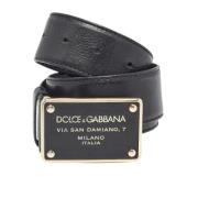 Pre-owned Leather belts Dolce & Gabbana Pre-owned , Black , Dames