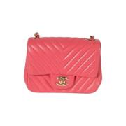 Pre-owned Leather chanel-bags Chanel Vintage , Pink , Dames