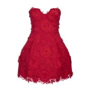 Rode Bloemen Mini Dome Jurk Giuseppe Di Morabito , Red , Dames