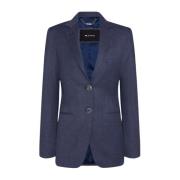 Elegante Wol Kasjmier Blazer Kiton , Blue , Dames