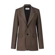 Wollen Oversized Blazer Stijlvol Elegant Modern Ami Paris , Brown , Da...