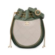 Pre-owned Leather chanel-bags Chanel Vintage , Green , Dames