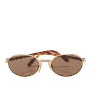 Pre-owned Acetate sunglasses Cartier Vintage , Brown , Dames