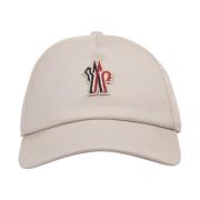 Witte Baseballpet met Logopatch Moncler , White , Heren