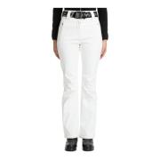 Hoge taille ski broek met riem Emporio Armani EA7 , White , Dames