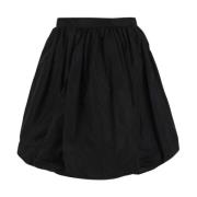 Zwarte hoge taille midi rok Patou , Black , Dames