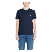 Blauw Katoenen T-shirt voor Herfst/Winter Emporio Armani , Blue , Here...