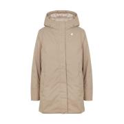 Dubbelgevoerde Hoodie K-Way , Beige , Dames