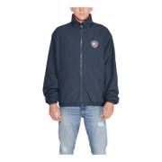 Blauwe Zip-up Jas met Zakken Tommy Hilfiger , Blue , Heren