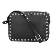 Leather handbags Valentino , Black , Dames