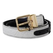 Patchwork Metalen Gesp Riem Dolce & Gabbana , Black , Dames