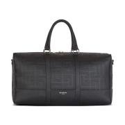 Zwarte Korrelig Leren Reistas Balmain , Black , Heren