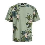 Tropisch korte mouw shirt Jack & Jones , Green , Heren