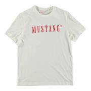 Austin Korte Mouw Shirt Mustang , White , Heren