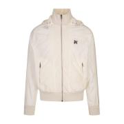 Witte Sportieve Windbreaker Jas met Strepen Palm Angels , White , Here...