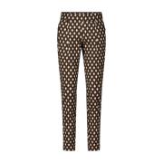 Slim Fit Elastische Taille Broek Raffaello Rossi , Brown , Dames