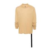 Mosterd Crew Neck T-shirt Rick Owens , Beige , Heren