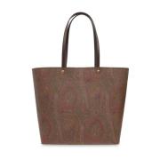 Iconische Paisley Jacquard Winkel Tas Etro , Brown , Dames