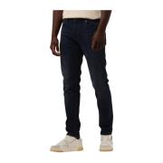 Regular Tapered Straight Leg Jeans Cast Iron , Blue , Heren