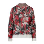 Camouflage Mohair Turtleneck Sweater BomBoogie , Multicolor , Dames