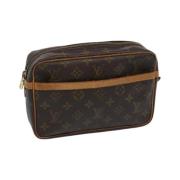 Pre-owned Canvas louis-vuitton-bags Louis Vuitton Vintage , Brown , Da...