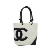 Pre-owned Leather chanel-bags Chanel Vintage , White , Dames