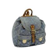 Pre-owned Denim backpacks Louis Vuitton Vintage , Blue , Dames