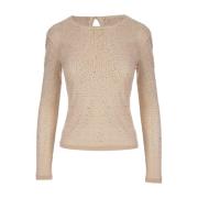 Bruine Kristalversierde Top Ermanno Scervino , Brown , Dames