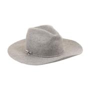 Grijze Fedora Hoed met Stenen Ermanno Scervino , Gray , Dames